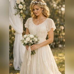 Charming White  Baby Doll Dress